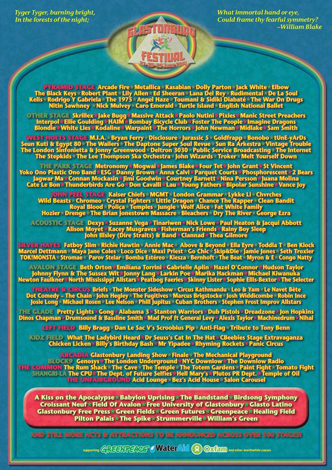 cartel glastonbury 2014