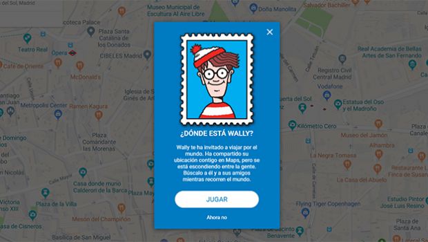 Wally, el juego, en Google Maps.
