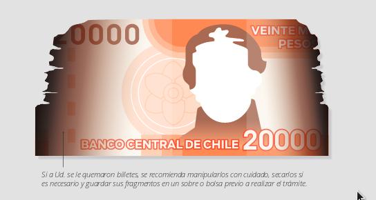 billete quemado