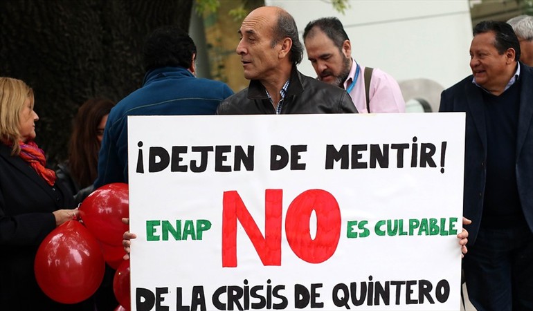 enap paralización quintero