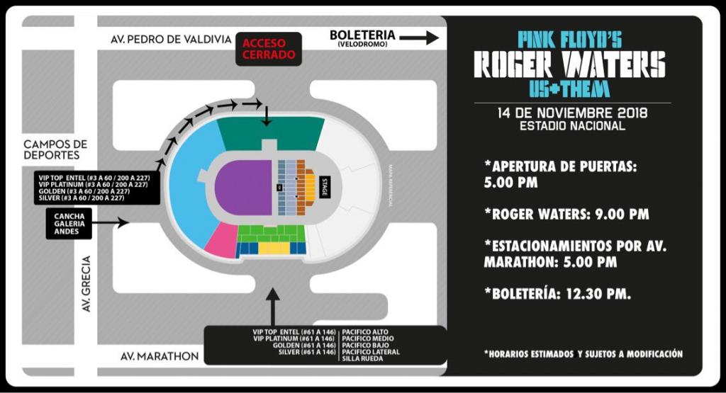 Roger Waters Horarios