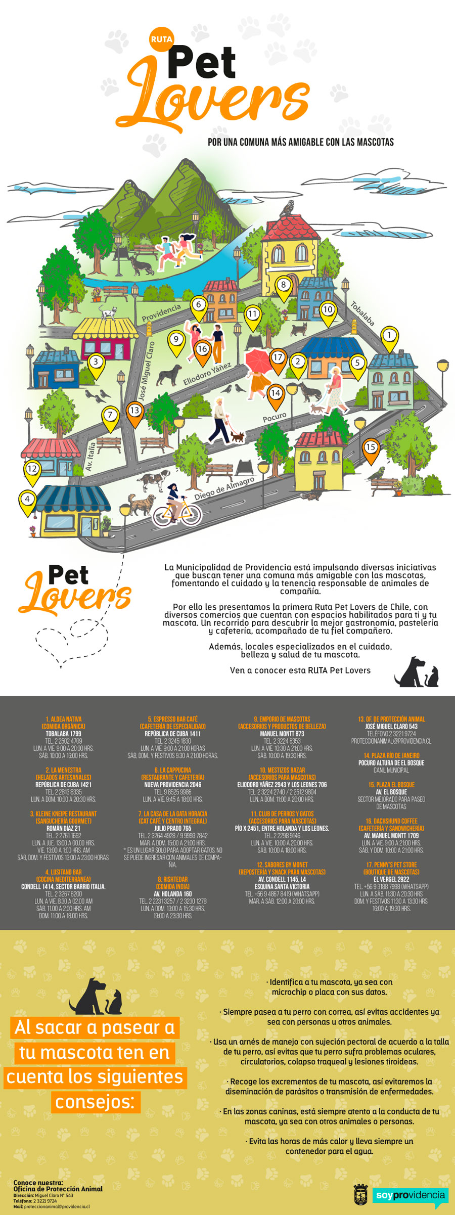ruta pet lovers providencia