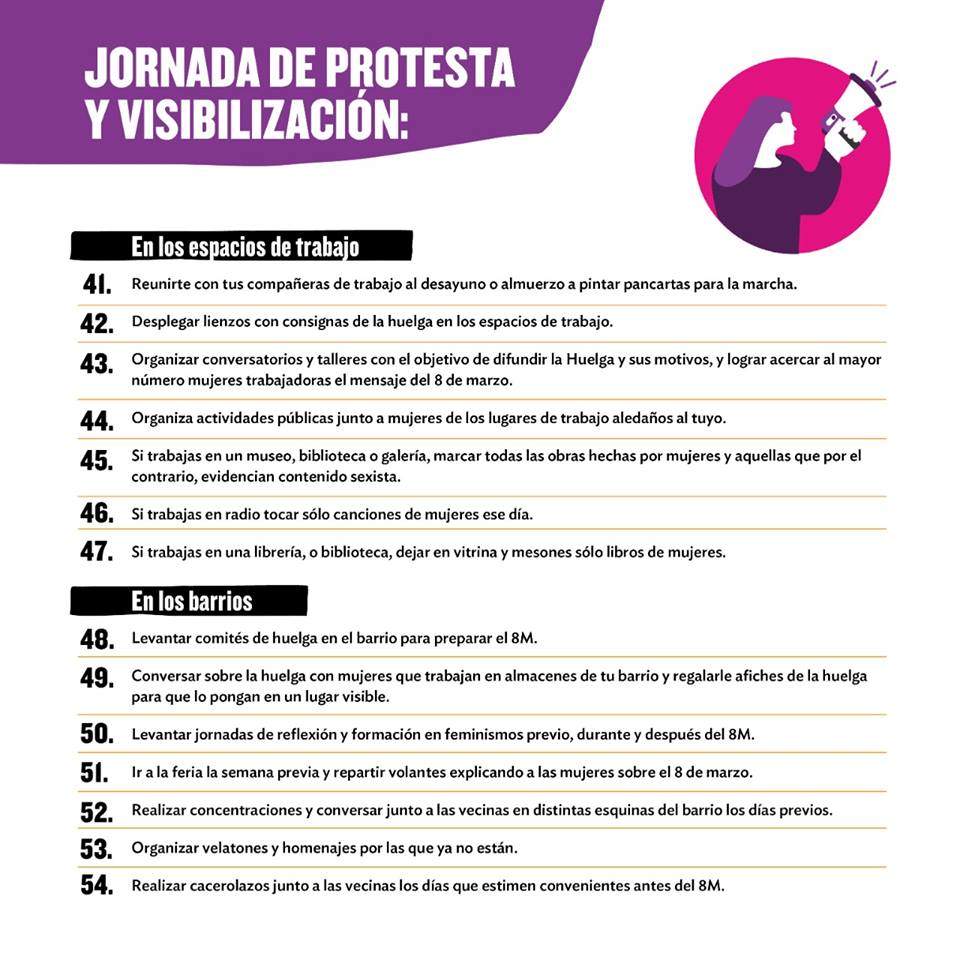 chile huelga feminista 8m