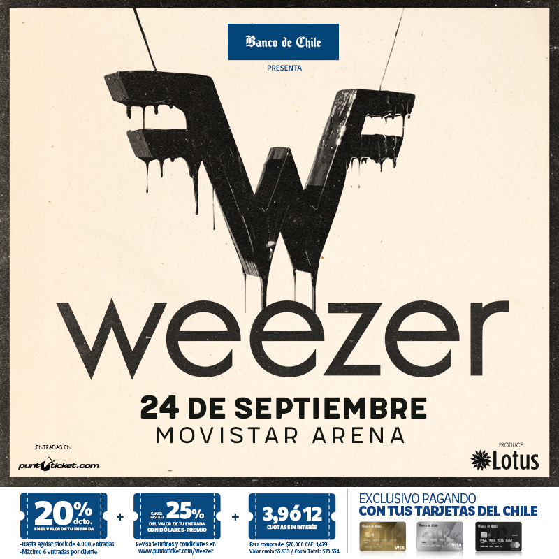 weezer concierto en chile