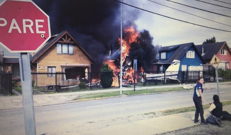 avioneta puerto montt incendio