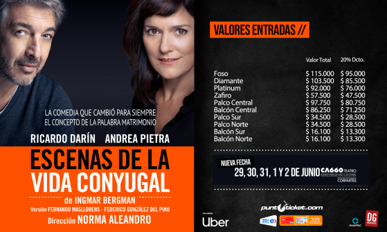 ESCENAS DE LA VIDA CONYUGAL ENTRADS