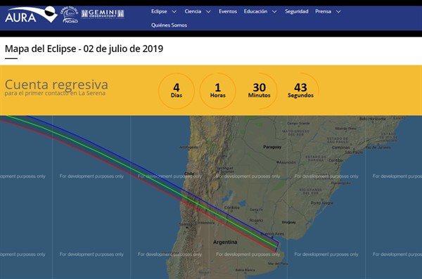 mapa interactivo eclipse