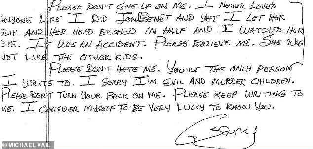 Gary Oliva JonBenét Ramsey carta 1