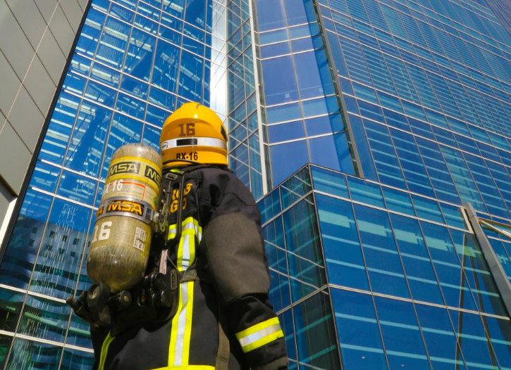 bombero corrida por la vida