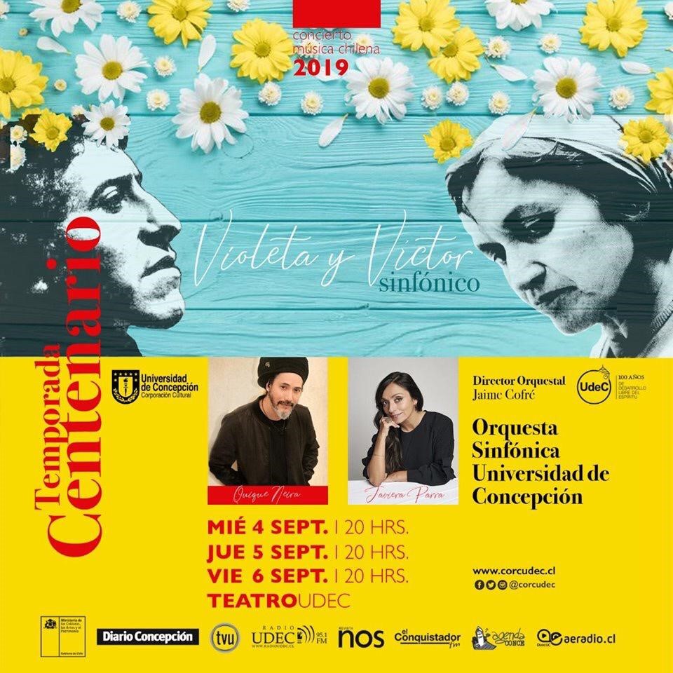 concierto sinfonico victor jara y violeta parra concepcion 2019
