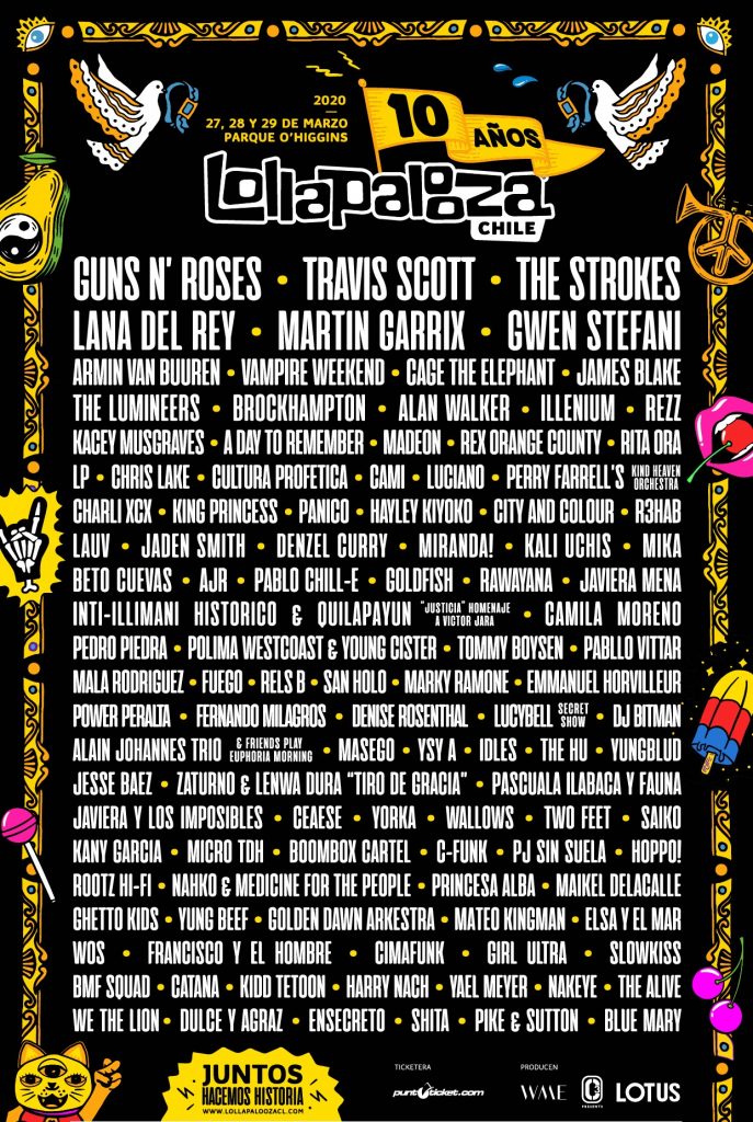 LOLLA CHILE 2020 CARTEL