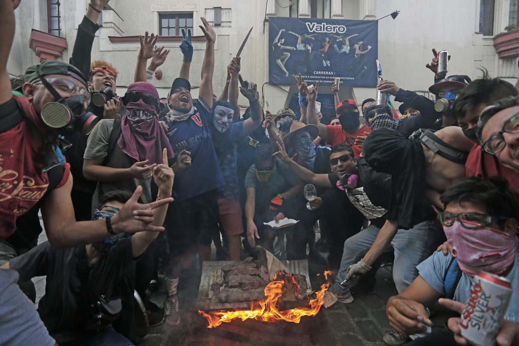 Manifestacion en Plaza Italia - FOTO: CRISTOBAL ESCOBAR/AGENCIAUNO
