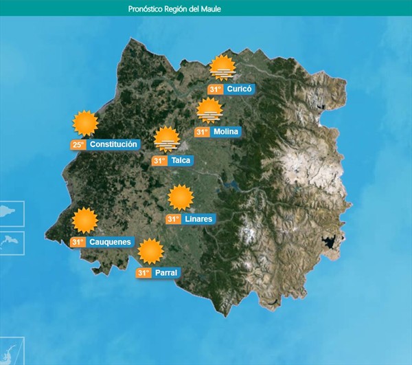 maule ola de calor 18 de noviembre