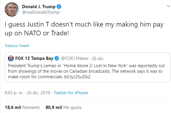 Tweet de Donald Trump