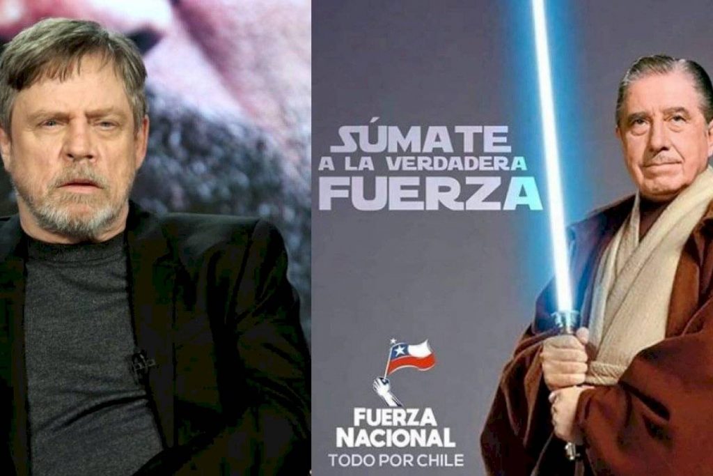 Mark Hamill responde a imagen de Pinochet vestido como caballero Jedi