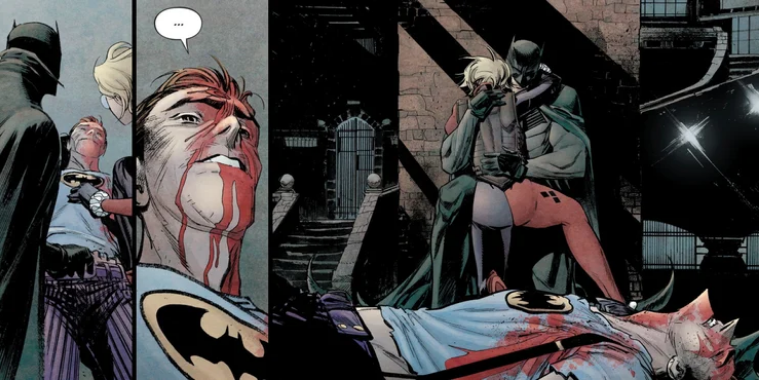 Último cómic de 'Batman: White Knight' muestra como Harley Queen mata al Joker