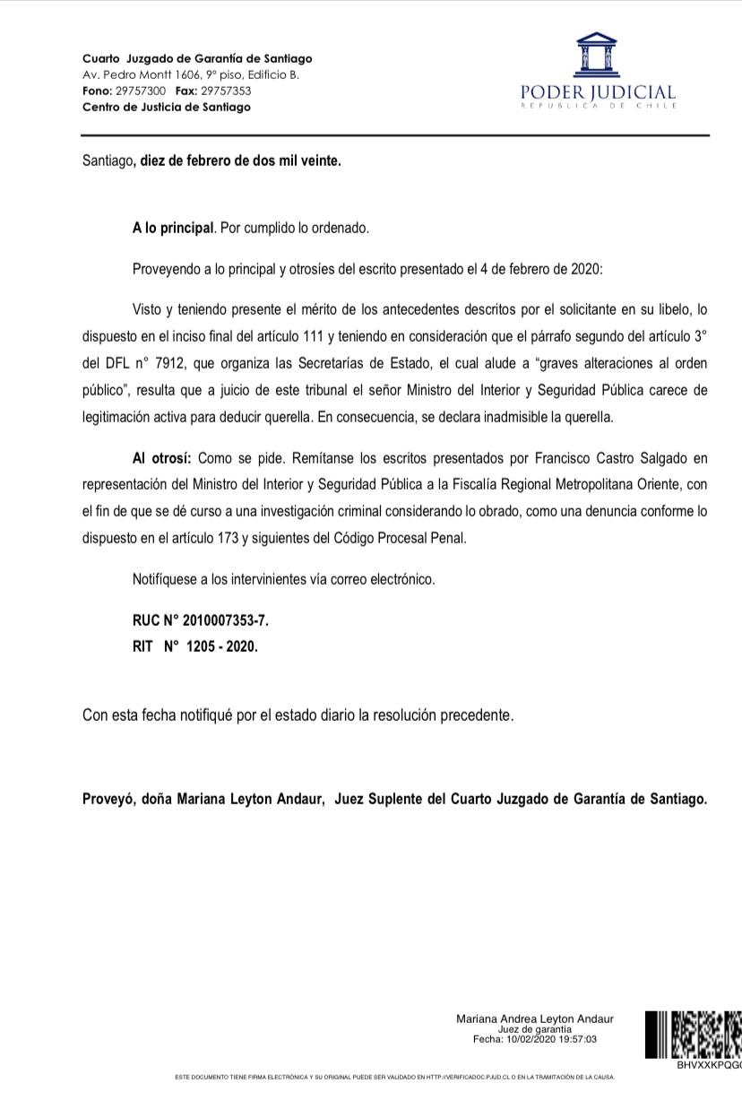 Querella Jueza Acevedo