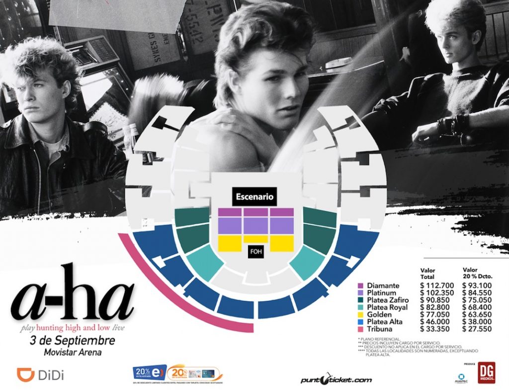 valores entradas a-ha en chile