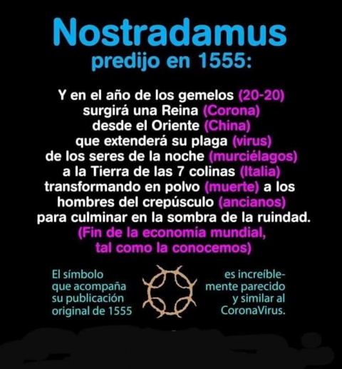 nostradamos coronavirus desmentido