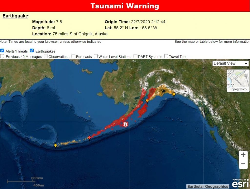 Terremoto sacude Alaska
