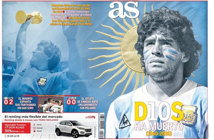 maradona portadas muerte 