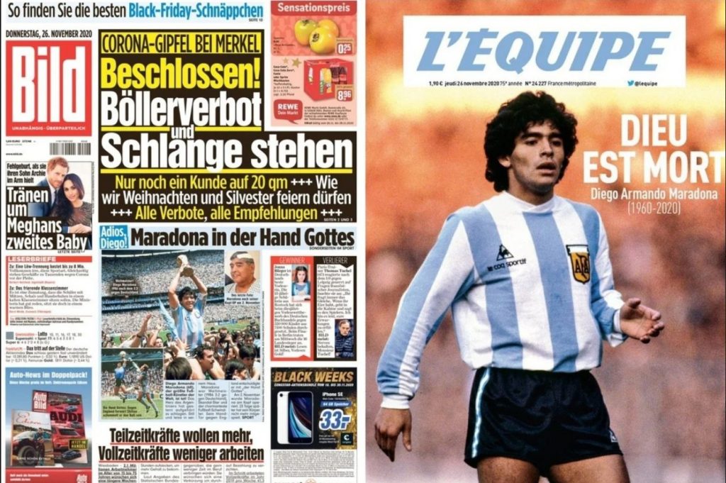 maradona portadas muerte 