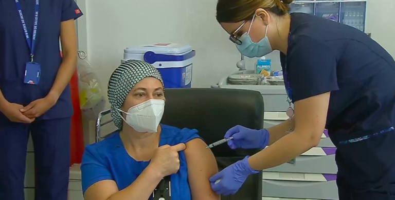 trabajadores de la salud vacunados