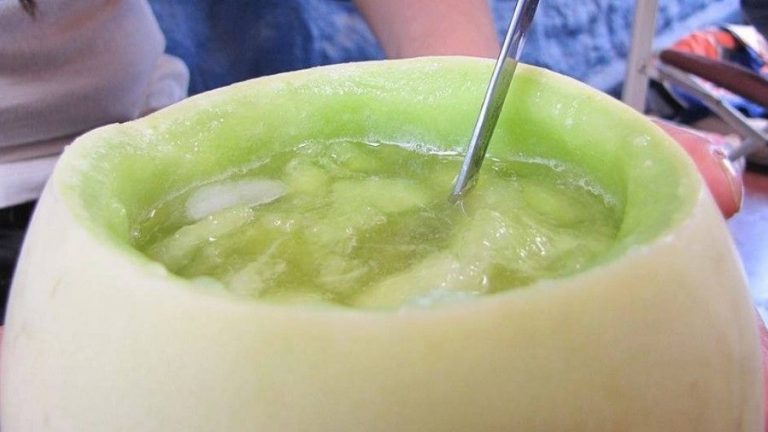 melon con vino