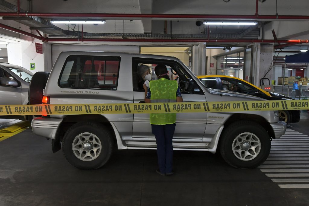 vacunación desde el auto