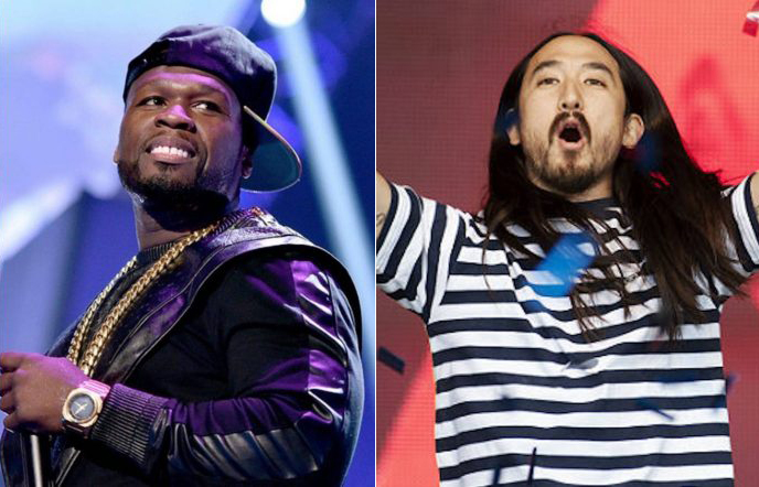 50 cent y steve aoki fiesta sin mascarillas
