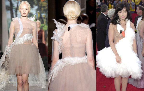 bjork vestido cisne