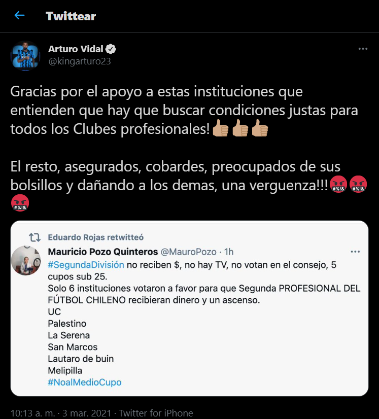 tweet arturo vidal