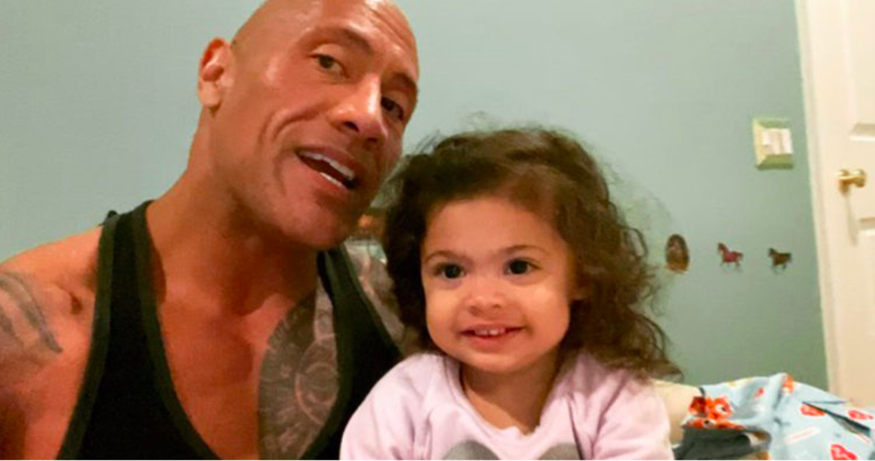 Un padre muy tierno! La roca sube video junto a su pequeña hija — Rock&Pop