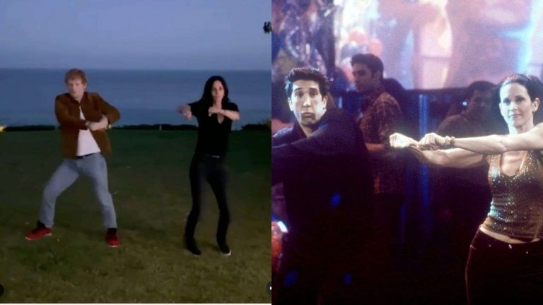 Courteney Cox Performs To The Iconic Routine From Friends With
