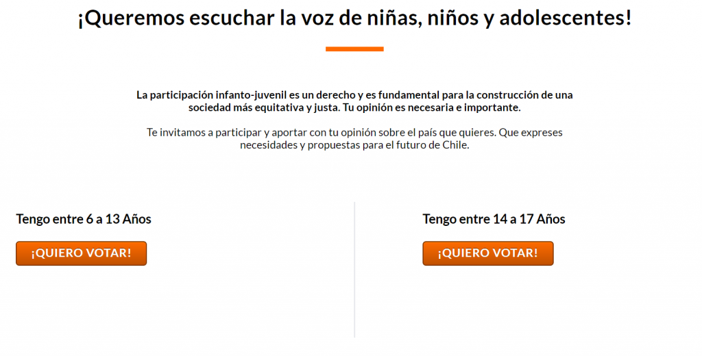 niños votan los y niñas tambien