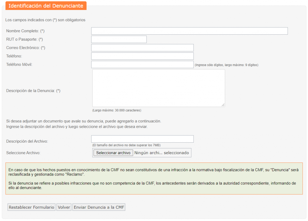 cmf corrupción denunciar
