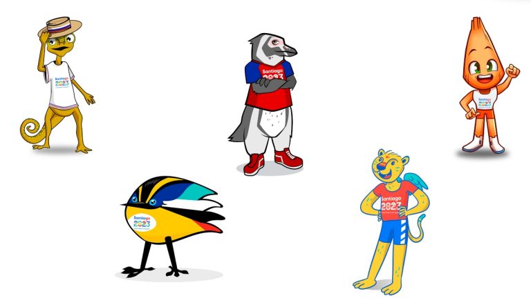 Mascotas oficiales Santiago 2023