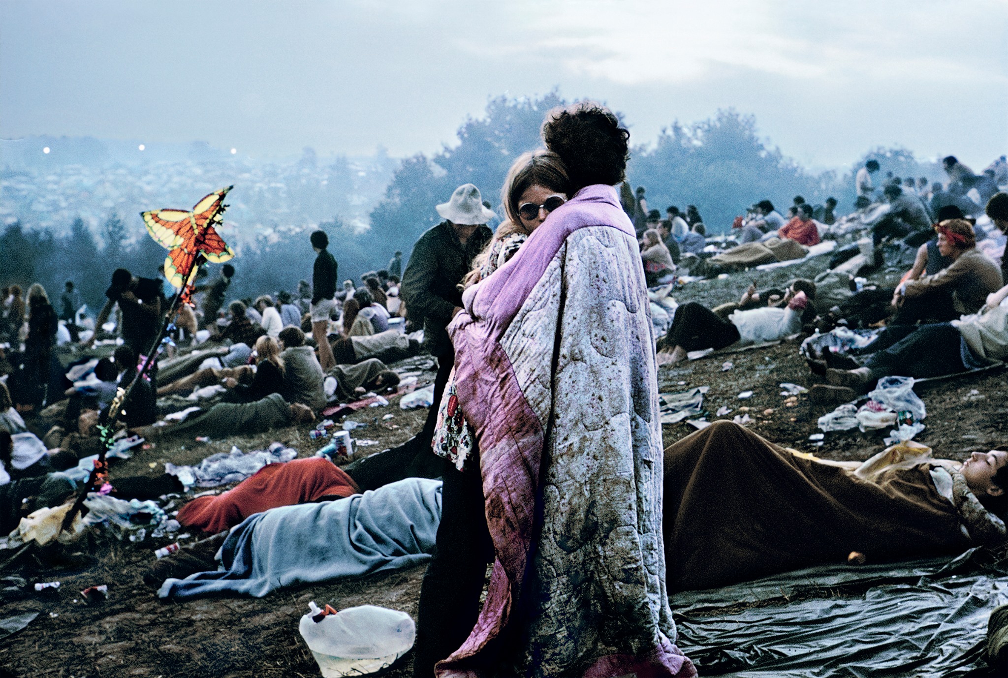 Pareja Woodstock