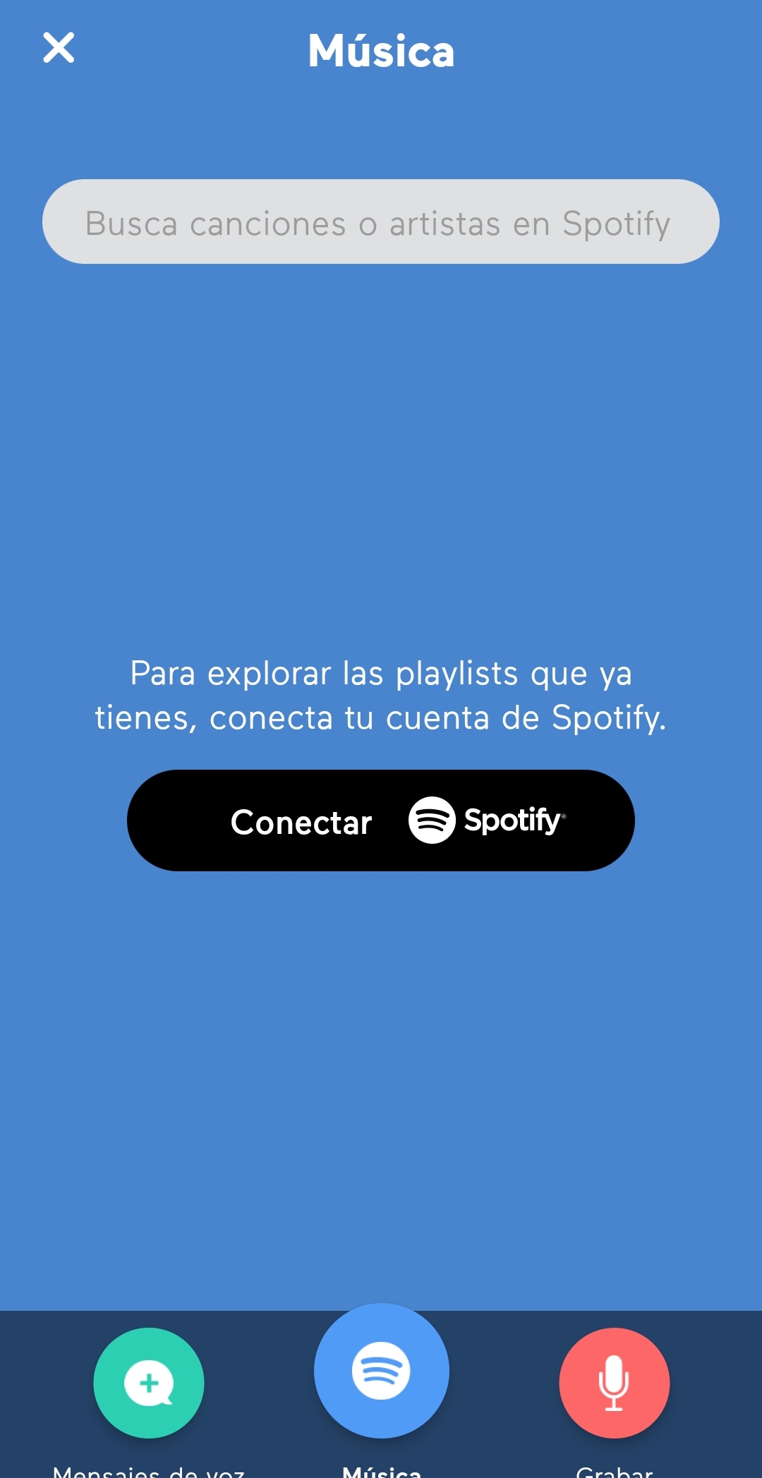 Conectar cuenta Spotify a Anchor