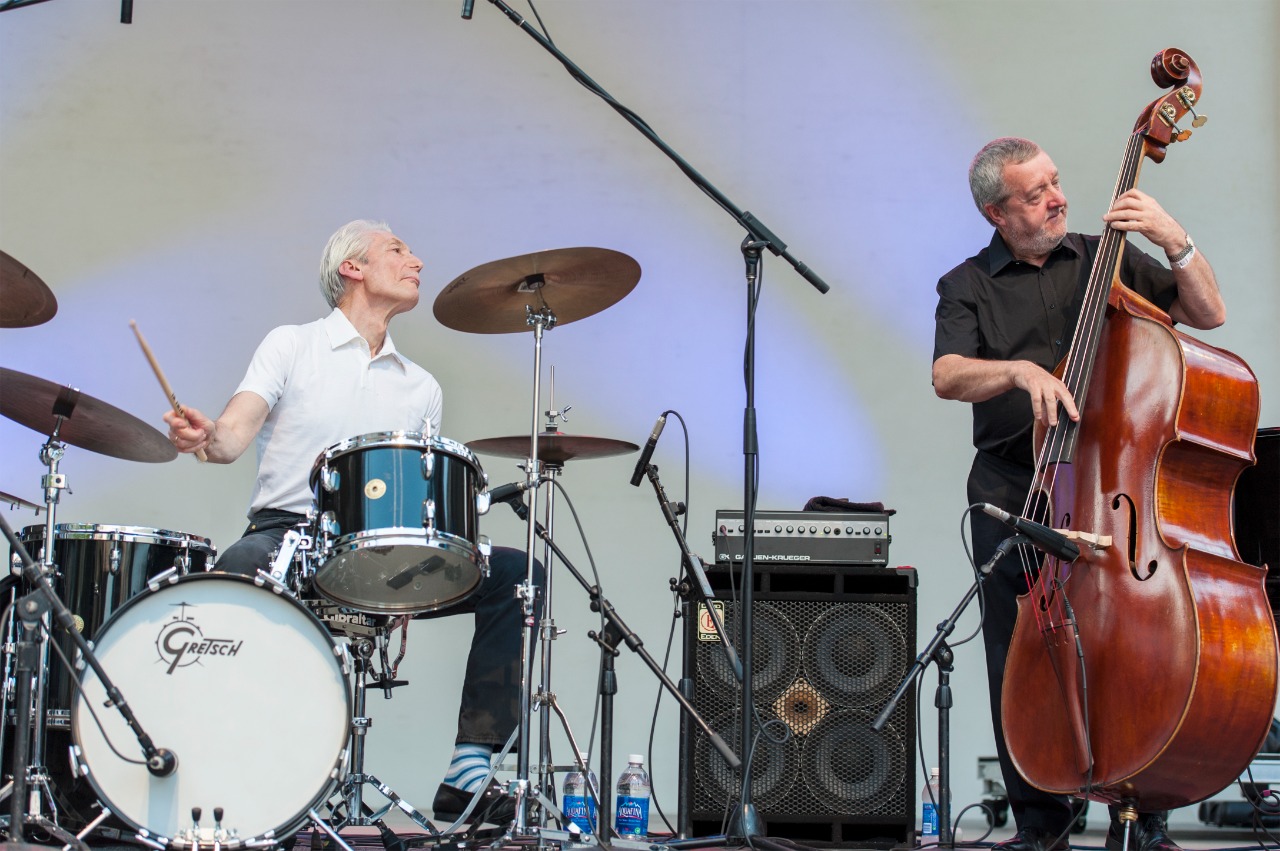 Charlie Watts y su amigo de infancia Dave Green