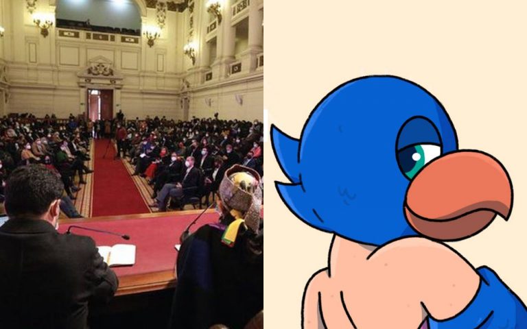 convencion constitucional contralorito convencionalito corporeo personaje ficticio para difundir trabajo convencion constitucional constituyente proceso carta magna constitucion de chile chilena jaime bassa elisa loncon tere marinovic cuando estara se estrenara twitter sitio web oficial sesiones donde verlas