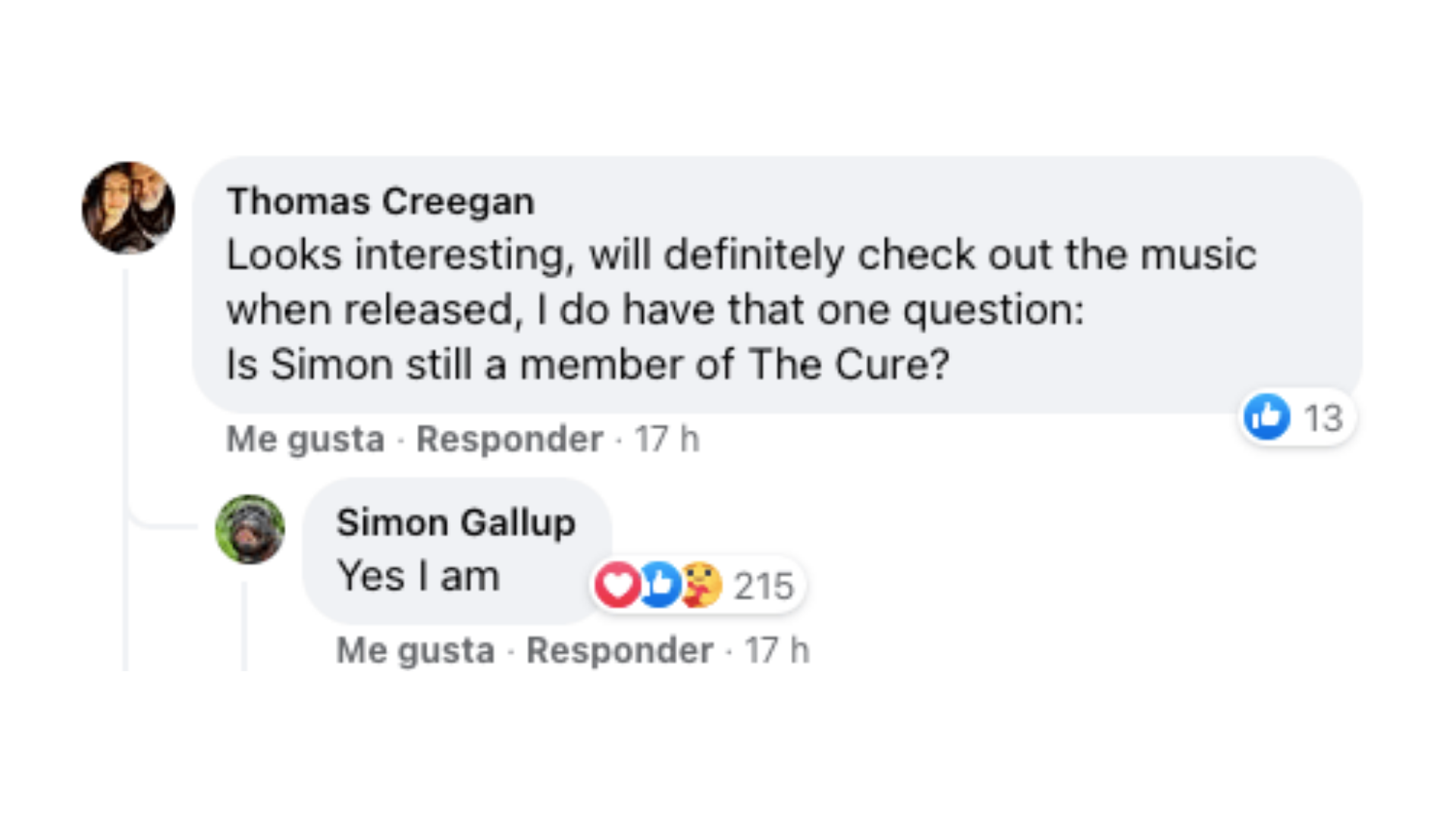Simon Gallup - Alice Blue Gown - The Cure - Facebook