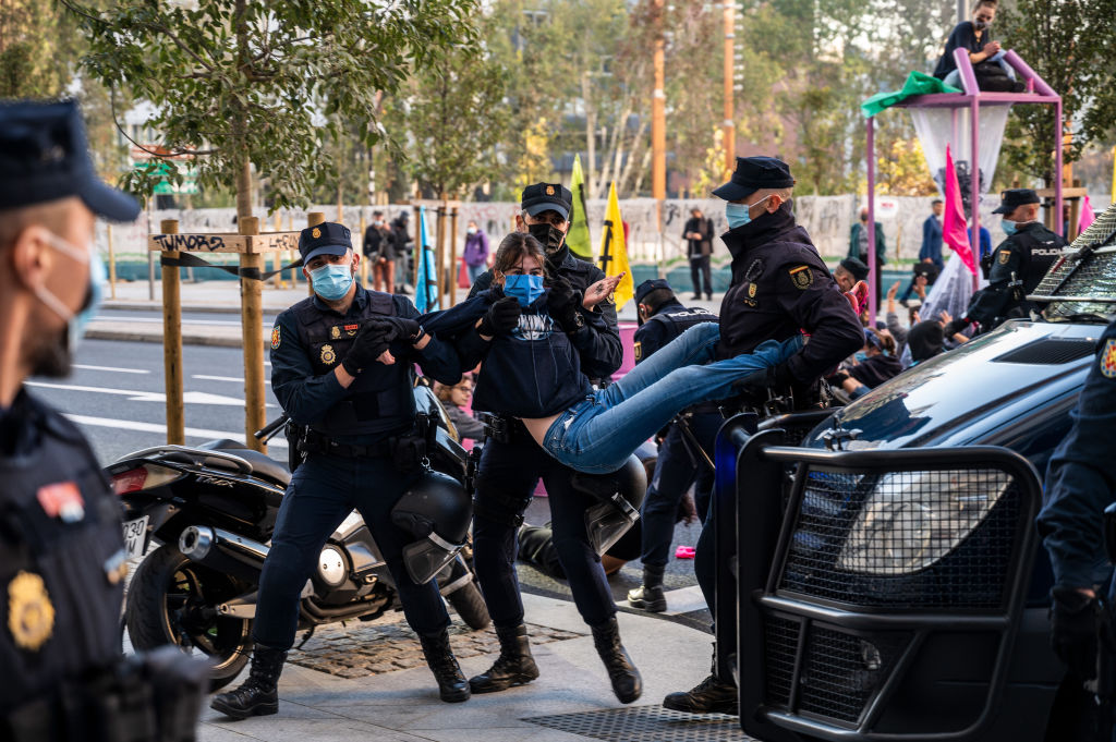 A Climate Change Activist Of Extinction Rebellion Group Is