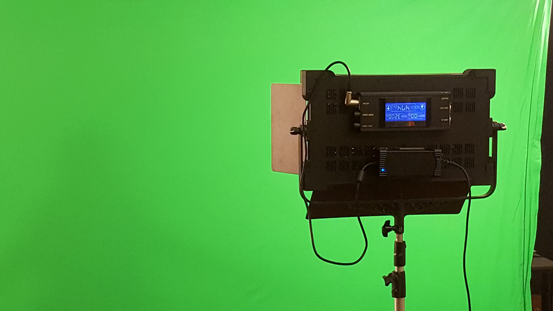 Stage Light Projector On Green Screen, Movie Set Concept