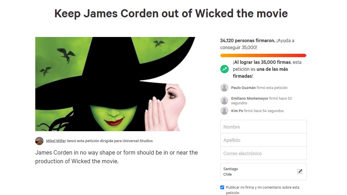 Campaña sobre James Corden