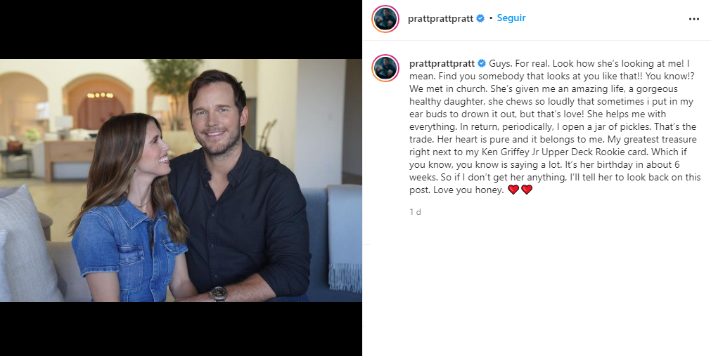 Chris Pratt en Instagram