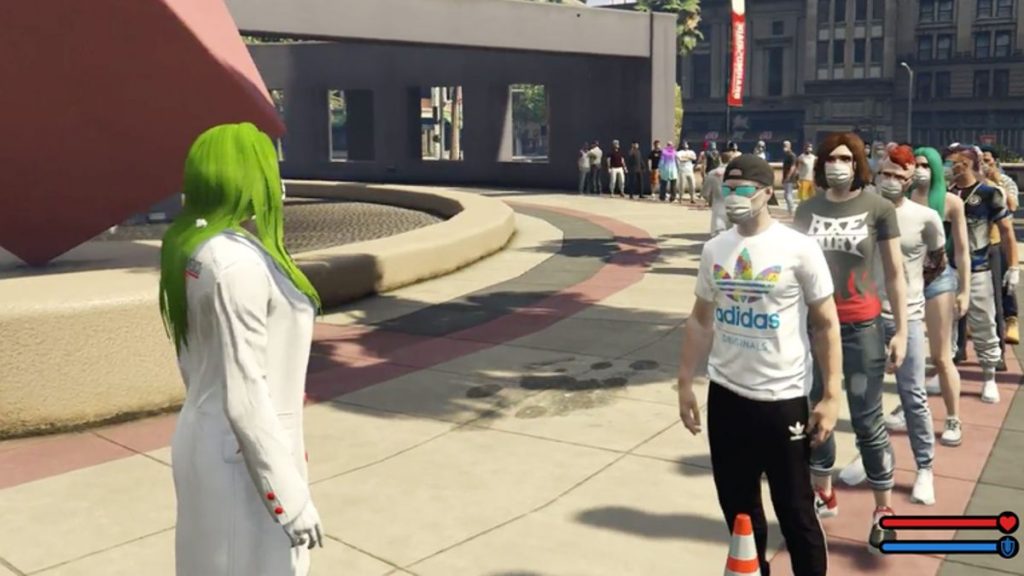 Gta V Online Vacunacion Inoculacion Contra El Covid 19 Coronavirus Proceso Evento De Medicos Doctores Enfermeros Grand Theft Auto Online Servidor De Brasil