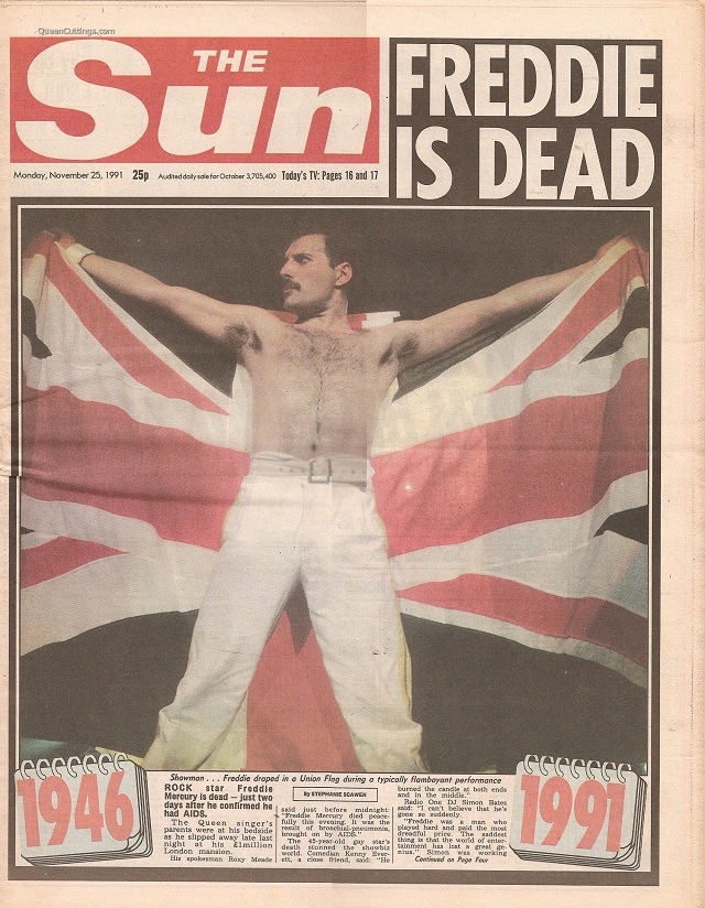 The Sun Muerte Freddie Mercury
