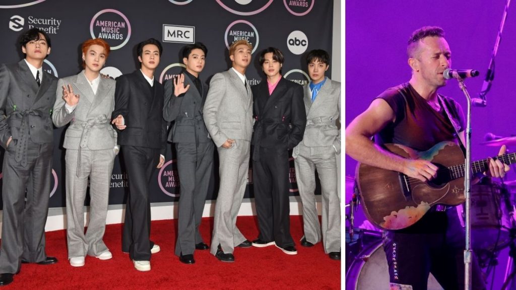 V de BTS y Chris Martin