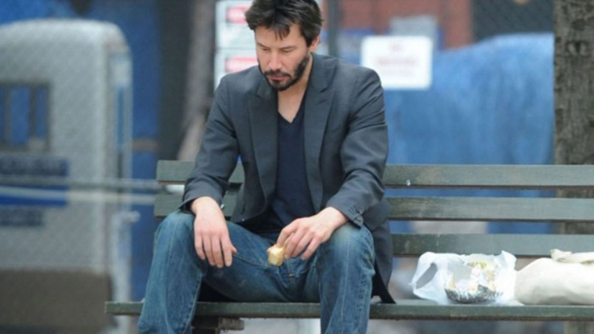 Keanu Reeves meme triste